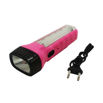 Фонарик на аккумуляторе Bambi LH-8848 A заряжается от сети (Розовый)
