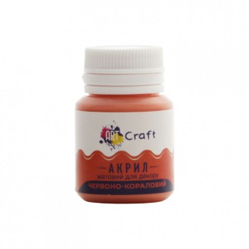 Акриловая краска для декора Матовая Art Craft AP-5484 20 мл Красно-коралловый