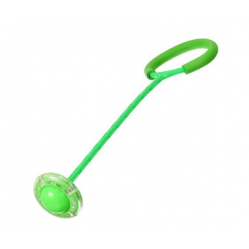 Скакалка с колесом на одну ногу SR19001 62 см светится  (Зелёный)