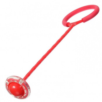 Скакалка с колесом на одну ногу SR19001 62 см светится  (Красный)