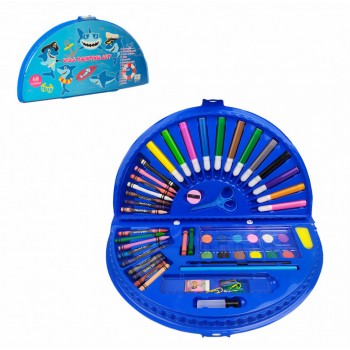 Детский набор для творчества и рисования MK 3918-2 в чемодане (Акулы)