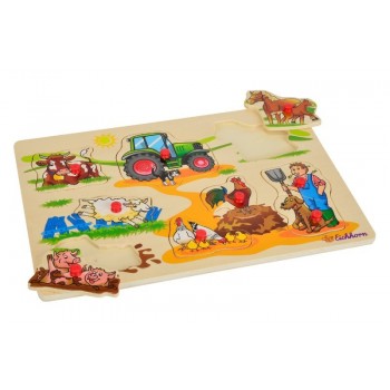 Деревянная игрушка Рамка-вкладыш MD 2686 (Ферма)