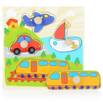 Деревянная игрушка WD599 вкладыши (Транспорт)