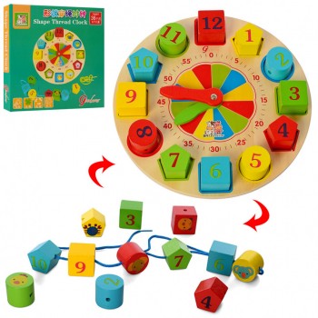 Деревянная игрушка Часы MD 2606