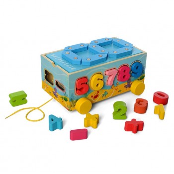 Деревянная игрушка Центр развивающий MD 2609 сортер, геометрика (Цифры)