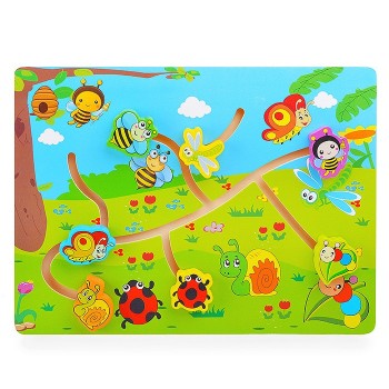 Деревянная игрушка WD2729 лабиринт (Насекомые)