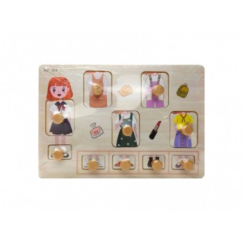 Деревянная игрушка Рамка-вкладыш MD  2384-01 ( 2384-012 (Девочка))