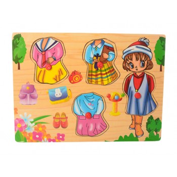 Дерев. игра MD 1305 (Девочка в шапке)