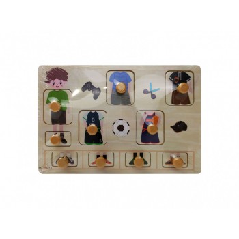 Деревянная игрушка Рамка-вкладыш MD  2384-01 ( 2384-013 (Мальчик))