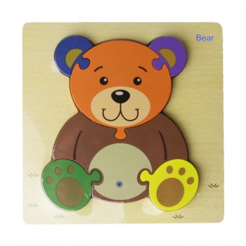 Деревянная игрушка Пазлы MD 2453 (Медвежонок)