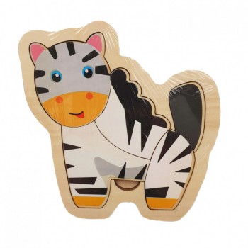 Детские развивающие пазлы MD 2283 деревянные (Зебра)