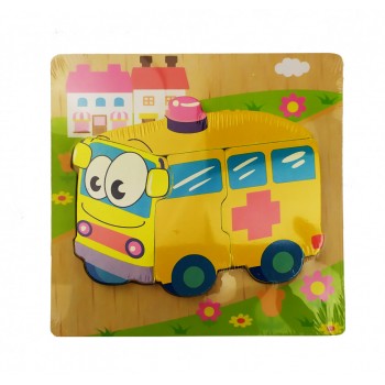Деревянная игрушка Пазлы MD 0904 (Скорая помощь)