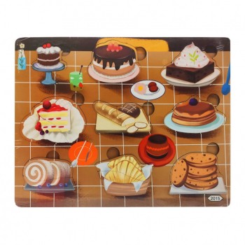 Деревянная игрушка Пазлы MD 2561-2001/24, 30*22 см  (Выпечка)
