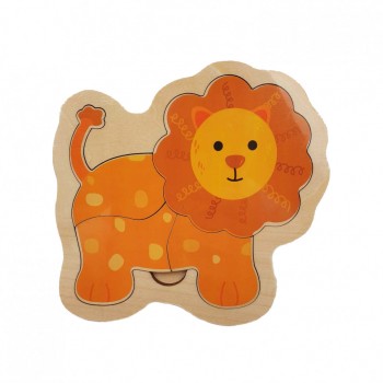 Детские развивающие пазлы MD 2283 деревянные (Лев)