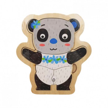 Детские развивающие пазлы MD 2283 деревянные (Панда)