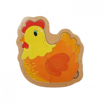 Детские развивающие пазлы MD 2283 деревянные (Курочка)