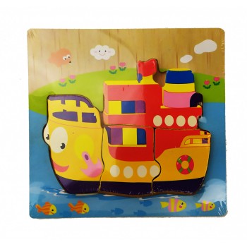 Деревянная игрушка Пазлы MD 0904 (Кораблик)