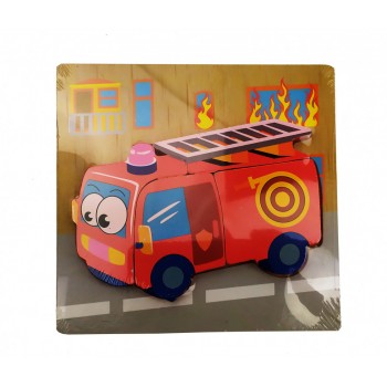 Деревянная игрушка Пазлы MD 0904 (Пожарная машина)