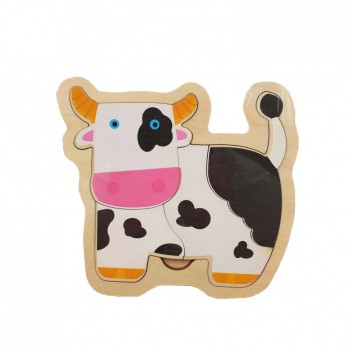 Детские развивающие пазлы MD 2283 деревянные (Корова)