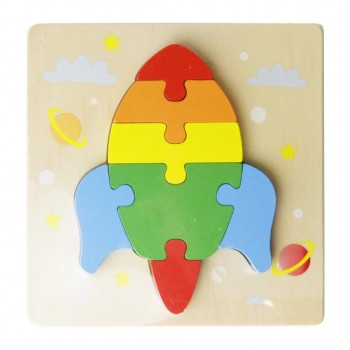 Деревянная игрушка Пазлы MD 2598 (Ракета)