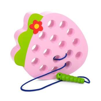 Деревянная игрушка Шнуровка MD 1228 (Клубничка)