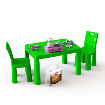 Игровой набор Кухня детская DOLONI-TOYS 04670/1 (34 предмета, стол + 2 стульчика) (04670/1)