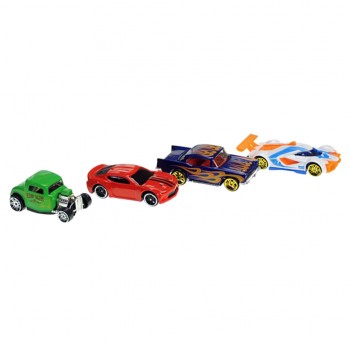 Набор машин металлических в коробке 4 шт, 698-04S-1-3 (698-04S-1)