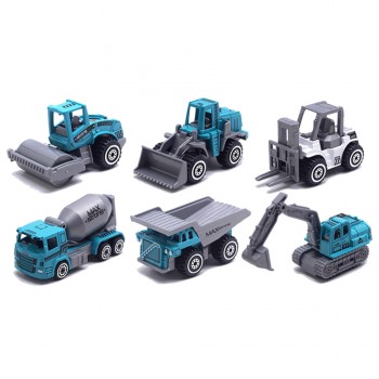 Набор машин металл 86605-6A, 6 машинок в комплекте (Бирюзовый)