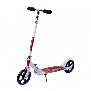 Самокат городской 2-х колёсный HL-3622 (RL7T) стальной, колеса PU 200 мм (Белый)