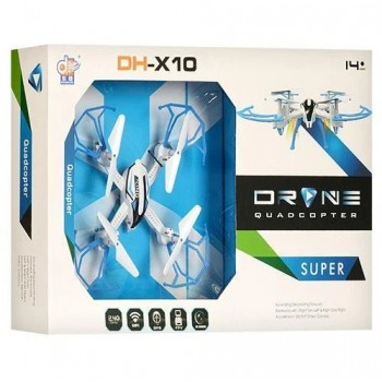 Квадрокоптер на радиоуправлении DH861-X10 с запасными лопостями (Blue)