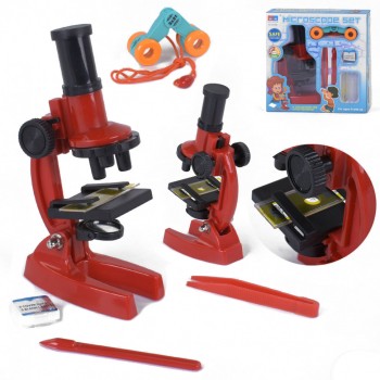 Микроскоп игрушечный 3103 А с аксессуарами (Красный)