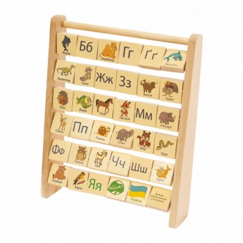 Азбука на украинском языке 172194 деревянная