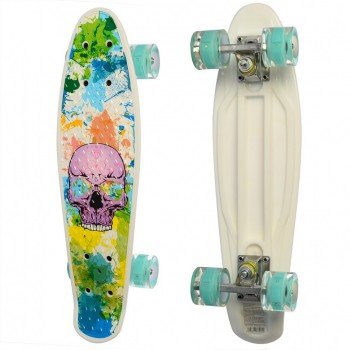 Скейт MS 0749-8 с рисунком (Белый)