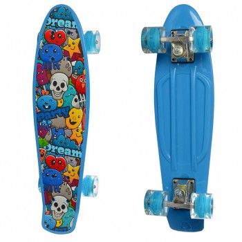 Скейт MS 0749-5 с рисунком (Голубой)