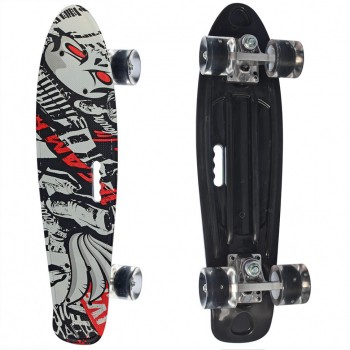 Скейт MS 0749-7 с рисунком (Черный 2)