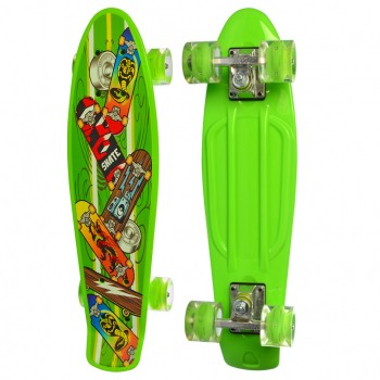 Скейт MS 0749-5 с рисунком (Салатовый)