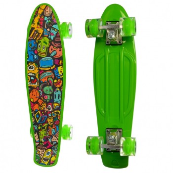 Скейт MS 0749-5 с рисунком (Зеленый)
