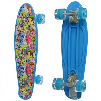 Скейт MS 0749-8 с рисунком (Синий)