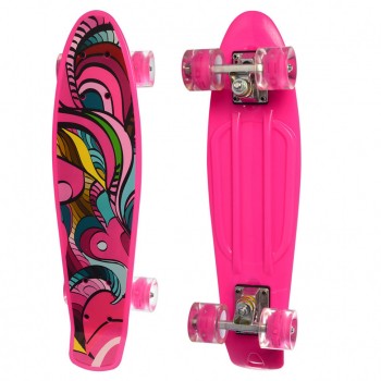 Скейт MS 0749-5 с рисунком (Розовый)