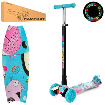 Самокат детский MAXI iTrike JR3-055-3-WP11 с подсветкой