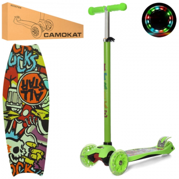 Самокат детский MAXI iTrike JR 3-055-1-GR с подсветкой