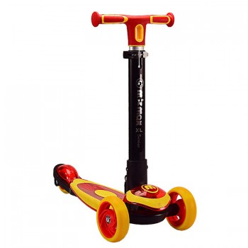 Самокат детский 3-х колёсный CY20770 (RL7T), складной, колеса PU (Красный-оранжевый)