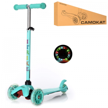 Самокат детский MINI iTrike BB 3-013-4-M с подсветкой