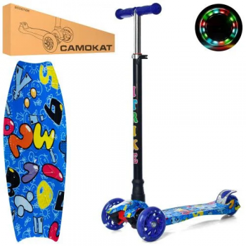 Самокат детский MAXI iTrike JR 3-055-3-WP22 с подсветкой