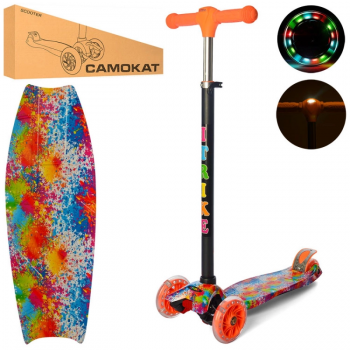 Самокат детский MAXI iTrike JR 3-055-L-WP7 трехколесный