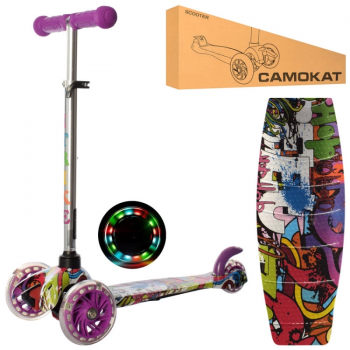 Самокат детский MINI iTrike BB 3-013-4-F-V с подсветкой