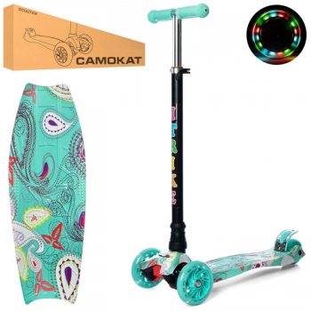 Самокат детский MAXI iTrike JR 3-055-3-WP15 с подсветкой