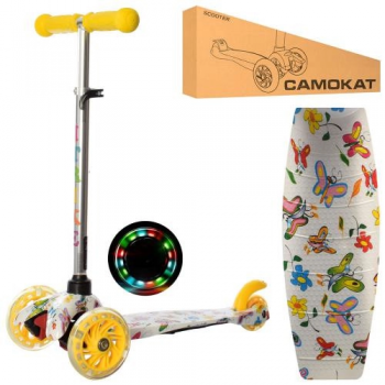 Самокат детский MINI iTrike BB 3-013-4-F-Y с подсветкой