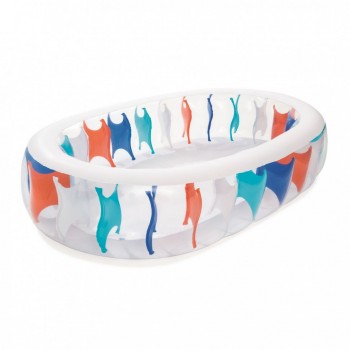 Бассейн семейный 54066  эллиптический, 3 кольца 234-153-51см