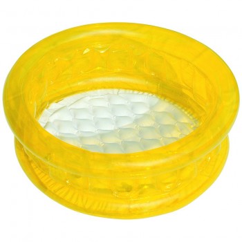 BW Бассейн 51112 ( 51112(Yellow) Жёлтый детский, круглый, надувное дно, в кор-ке, 64-25см)